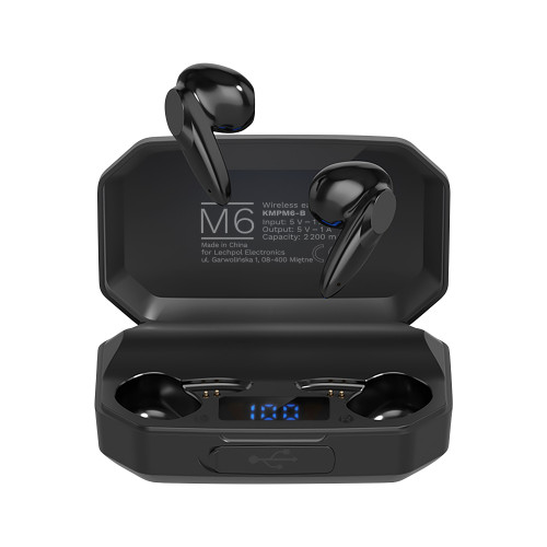 Casti in-ear wireless M6 negre