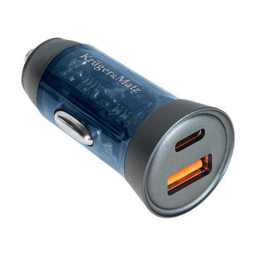 Alimentator auto 43W USB + USB tip C cu functie QC si PD