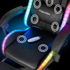 Scaun gaming GX-150 cu LED-uri si masaj in 7 puncte
