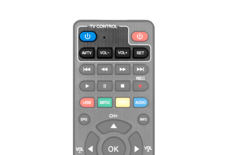 TV CONTROL - operare prin telecomanda